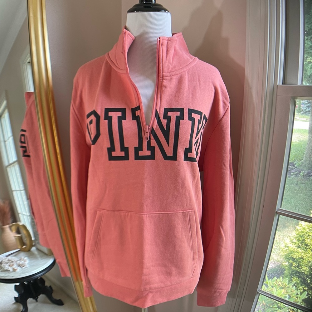 Coral Pink Victoria’s Secret Pink Pullover Medium NWT
